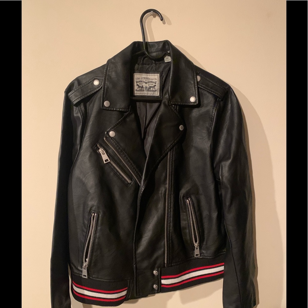 Levis cropped moto biker jacket